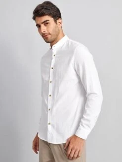 Manfinity Mode Men Cotton Solid Button Up Shirt -Man Style Shop 1627648528f0c07a0283f7ddbc7842afab89e7eba5 thumbnail 405x552