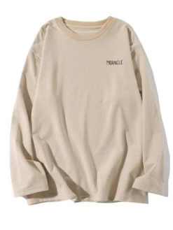 Manfinity Hypemode Men Floral And Letter Graphic Long Sleeve Tee