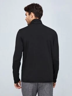 SHEIN Men High Neck Long Sleeve Tee
