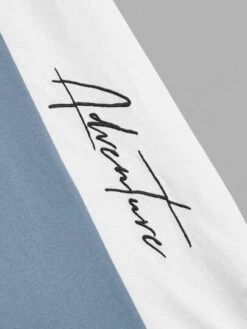 Manfinity Homme Men Cotton Letter Graphic Colorblock Tee -Man Style Shop 16552798354dfb028619f82e4854ff373bbe6b6522 thumbnail 405x552