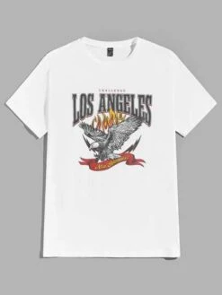 SHEIN Men Eagle & Letter Graphic Tee -Man Style Shop 165594753365f5f3945ac9d2907fe691c2274dd300 thumbnail 405x552