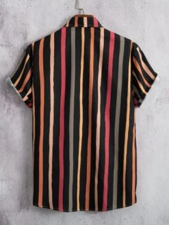 Manfinity RSRT Men 1pc Striped Button Front Shirt