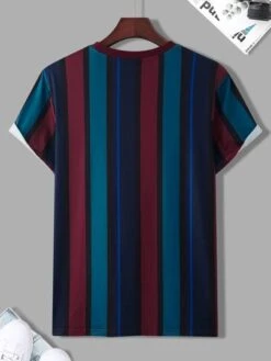 Manfinity Homme Men Block Striped Tee