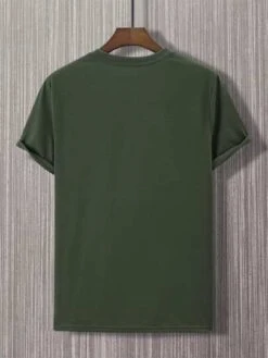 Manfinity Homme Men Colorblock Antler Embroidery Tee Without Necklace