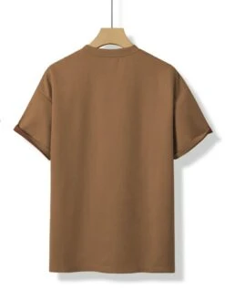Manfinity Hypemode Men Letter Patched Drop Shoulder Tee