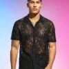 Manfinity Fever City Men Button Front Lace Shirt -Man Style Shop 16733177700ecf57a7a4de32c74f4c8e88a7e364ab thumbnail 405x552