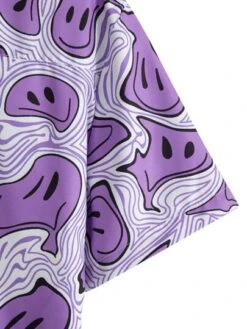 ROMWE Guys Allover Smile Face Print Shirt Without Tee -Man Style Shop 167625571832362674b6b328233d10a5a7ac015b88 thumbnail 405x552