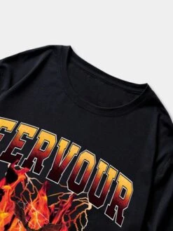 ROMWE Guys Letter Fire Graphic Tee -Man Style Shop 16784237887bde59a4b11081598bcc7907739fb50d thumbnail 405x552