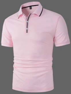 Manfinity Homme Men Contrast Trim Polo Shirt -Man Style Shop 1679370908b124e7d94654424057709e75e3312908 thumbnail 405x552