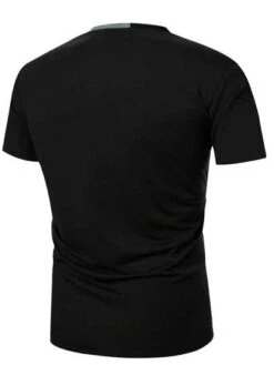 Manfinity Homme Men Patch Detail Contrast Trim Tee