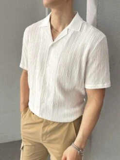 Manfinity Hypemode Men Solid Button Front Shirt -Man Style Shop 16805740310c6b752ca615e22c5a15f7015b681b92 thumbnail 405x552