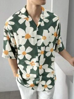 Manfinity Chillmode Men Floral Print Drop Shoulder Shirt -Man Style Shop 1680855875a015fe0579cc172615ccf37b0bd2fcc2 thumbnail 405x552