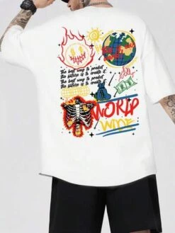 ROMWE Street Life Guys Slogan Graphic Drop Shoulder Tee -Man Style Shop 16811774010a953b3aea2044491b497e5a9be5e7d8 thumbnail 405x552