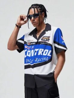 ROMWE Street Life Guys Letter Graphic Colorblock Shirt -Man Style Shop 16819731358648c0570078ff9847e084697997b4a8 thumbnail 405x552