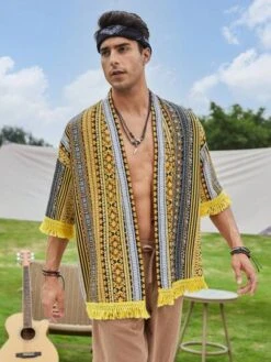 Manfinity RSRT Men Geo Print Fringe Trim Kimono -Man Style Shop 1682665352e423dc3e0b77094bfc0b8251a3a78d9b thumbnail 405x552