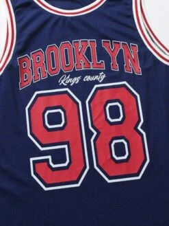 ROMWE Prep Guys Letter Graphic Contrast Trim Basketball Jersey -Man Style Shop 1683617078b6252c859f6f7812b636c44d649c971c thumbnail 405x552