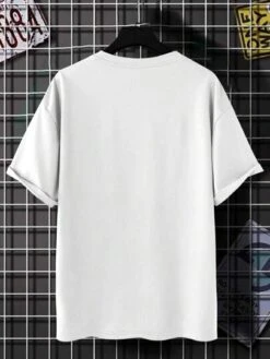 Manfinity EMRG Men Letter Graphic Contrast Piping Drop Shoulder Tee