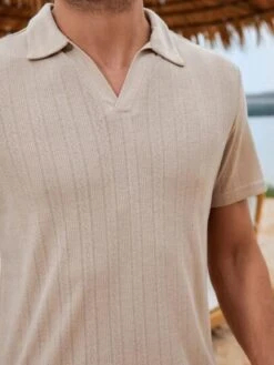 Manfinity Homme Men Solid Ribbed Knit Polo Shirt -Man Style Shop 16841210230e64eda2aee18f8a210c56edc8c6125a thumbnail 405x552