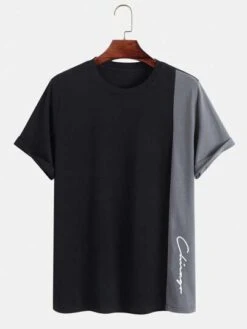 Manfinity Homme Men Letter Graphic Colorblock Tee -Man Style Shop 1684388266d2d8d1c946305af775fd08168f84d3a5 thumbnail 405x552