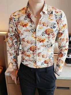 Men Floral Print Button Up Shirt -Man Style Shop 1684587640123f9c9724c0803314ec6acb9945c187 thumbnail 405x552