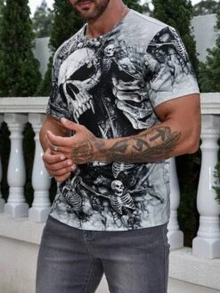 Manfinity LEGND Men Skull Print Tee -Man Style Shop 168566887054da64f322765362c7c8b8cbb1a71bfa thumbnail 405x552