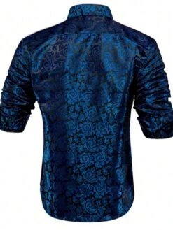 Men Paisley Jacquard Button Up Shirt