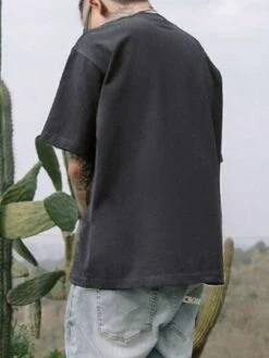 Men Star Print Drop Shoulder Tee