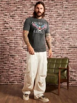 SHEIN Manfinity Homme Men Eagle & Letter Graphic Tee -Man Style Shop 1688086475060b1b157b58577447acfa300d327193 thumbnail 405x552