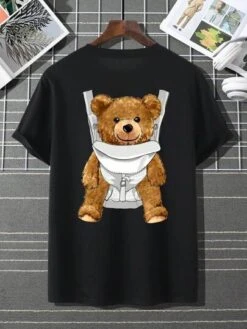 Manfinity Hypemode Men Bear Print Tee -Man Style Shop 16884658091d9d4558cc997f4336cfd402e9eee1f9 thumbnail 405x552