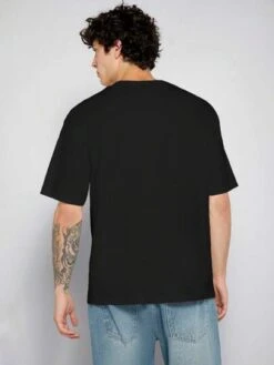 SHEIN Manfinity Basics Men Solid Round Neck Tee