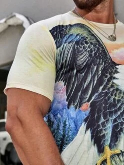 SHEIN Manfinity Fever City Men Eagle Print Tee -Man Style Shop 1689384154015f180f50282bc17e1d2e5baab28e16 thumbnail 405x552
