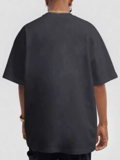 ROMWE Street Life Guys Slogan & Skeleton Print Tee