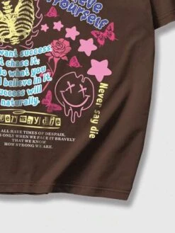 ROMWE Street Life Guys Cartoon Skeleton Print Tee -Man Style Shop 1690445783533fc7670cb3dedddee636dabbba8f45 thumbnail 405x552