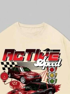 ROMWE Street Life Guys Car & Letter Graphic Tee -Man Style Shop 16907684743b16f35d75848547c56f98739a6c197b thumbnail 405x552
