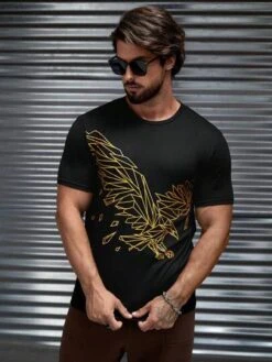 SHEIN Manfinity LEGND Men Eagle Print Tee -Man Style Shop 1690938378f46894f1549865f6ebfa6505b7356112 thumbnail 405x552