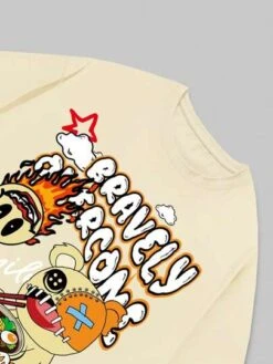 ROMWE Street Life Guys Cartoon & Letter Graphic Tee -Man Style Shop 1690940177abe5c6f3876da21a97be684319deaa97 thumbnail 405x552