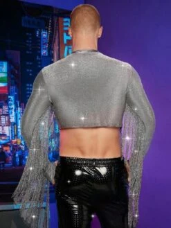 SHEIN Manfinity Fever City Men Fringe Trim Crop Glitter Tee -Man Style Shop 1690946562ffbe177ad74139f18bf0d467488f9da0 thumbnail 405x552