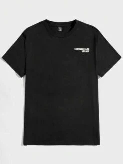 Manfinity EMRG Men Mushroom & Slogan Graphic Tee