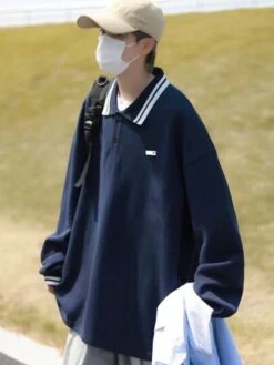 Manfinity Sporsity Men Letter Graphic Striped Trim Polo Shirt -Man Style Shop 1691913453f803a36acf6f45de7b5a476156c4a850 thumbnail 405x552