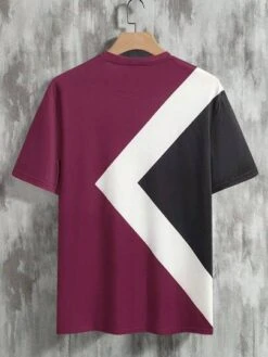 Men Color Block Tee