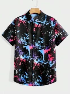 Manfinity EMRG Men Splash Ink Print Shirt -Man Style Shop 169199436972139dafd4cb423496b41533736360d0 thumbnail 405x552