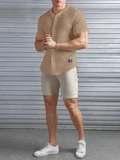 Men Letter Patched Detail Button Front Shirt -Man Style Shop 16919944215df3c21cfcca8e6baa206a0ce6c5d90f thumbnail 405x552