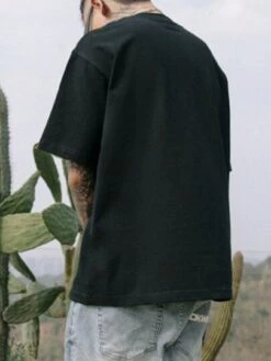 Men Letter & Car Print Tee