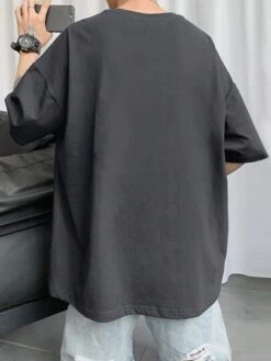 Men Star And Letter Graphic Drop Shoulder Tee