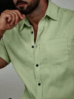 Men Solid Button Up Pocket Patched Shirt -Man Style Shop 16920091511a635cc9149984be988c3e0ff79336bd thumbnail 405x552