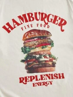 Manfinity Hypemode Men Hamburger & Letter Graphic Tee -Man Style Shop 16921727351a67b80b2bde973f53acd04a044a9552 thumbnail 405x552