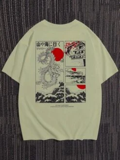 Manfinity Hypemode Men Slogan & Dragon Graphic Tee -Man Style Shop 169217275621ab72324d6d85489f250796cb54314f thumbnail 405x552