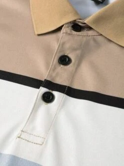 Manfinity Mode Men Striped Print Colorblock Polo Shirt -Man Style Shop 16922629050843e7932bfef8e765264e21dc8559a9 thumbnail 405x552