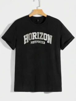 SHEIN Men Letter Graphic Drop Shoulder Tee